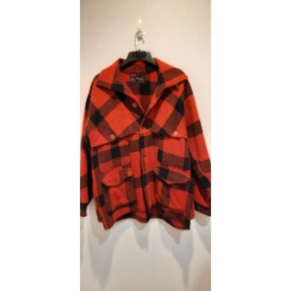 Vtg 60s Hirsch Weis Buffalo Plaid Wool Hunting Coat. - Picture 1 of 12